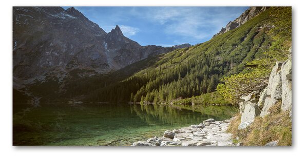 Fotoobraz na skle Mořské oko Tatry osh-101363680