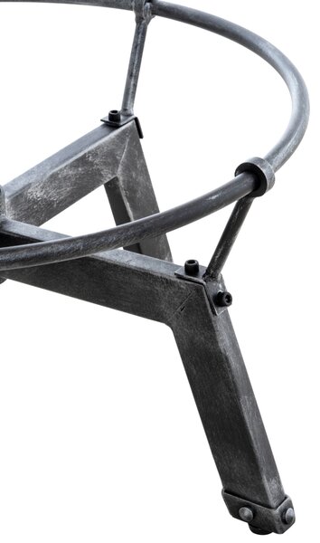 Kovový barový stůl Malita v industriálním stylu - v84-102 x Ø59 cm - Stříbrná