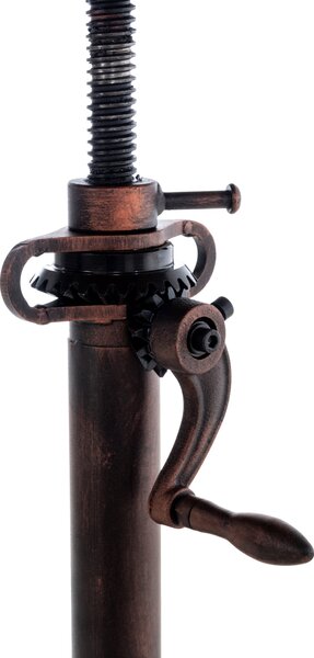 Kovový barový stůl Malita v industriálním stylu - v84-102 x Ø59 cm - Bronzová