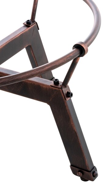 Kovový barový stůl Malita v industriálním stylu - v84-102 x Ø59 cm - Bronzová