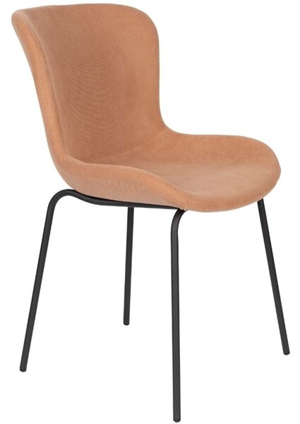 Oranžová manšestrová jídelní židle WLL JUNZO