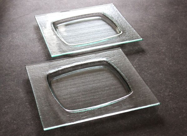 BDK-GLASS Skleněný tác s excentrickým středem - 1+1 ZDARMA
