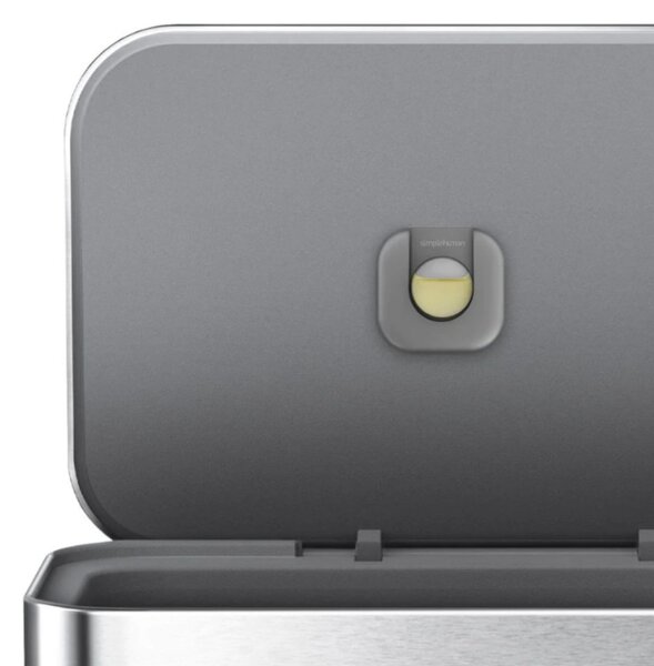 Pedálový odpadkový koš Simplehuman – 55 l, matná ocel, FPP, kapsa na sáčky