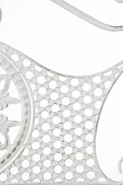 Kovová police regál Ani - Bílá antik