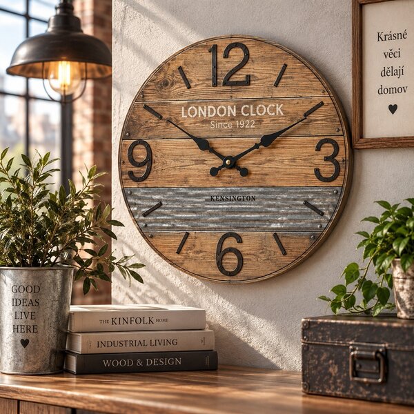 Nástěnné hodiny London Clock Ø 34 cm 1990971