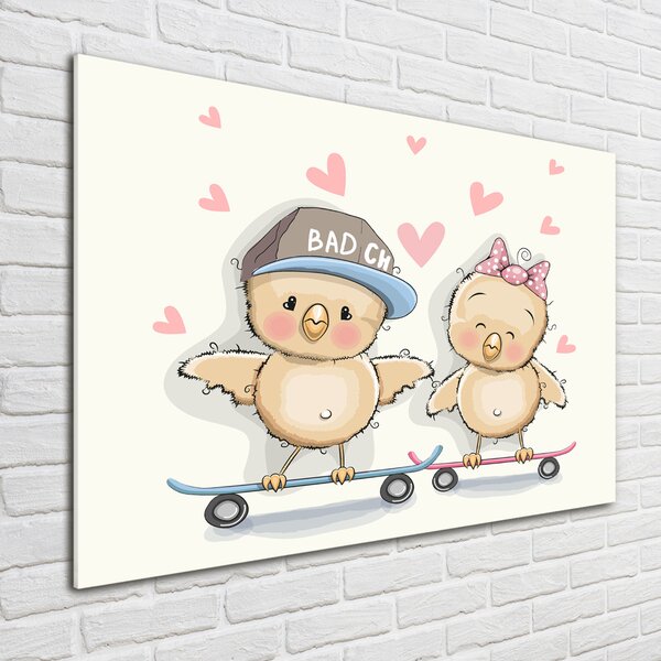 Foto obraz fotografie na skle Ptáci na skateboartdu osh-103019471