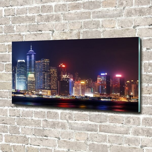 Foto obraz fotografie na skle Noční Hongkong osh-103649415