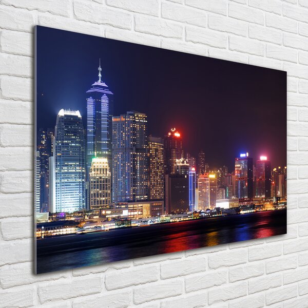 Foto obraz fotografie na skle Noční Hongkong osh-103649415