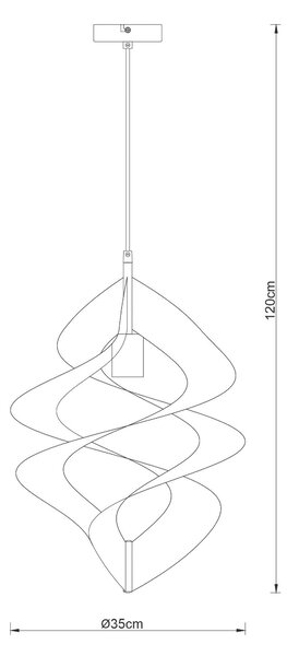 ZÁVĚSNÉ SVÍTIDLO, 35/120 cm Collett's Monde - Online Only svítidla, Online Only