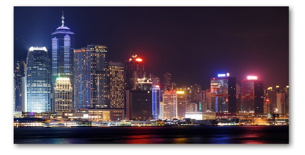 Foto obraz fotografie na skle Noční Hongkong osh-103649415