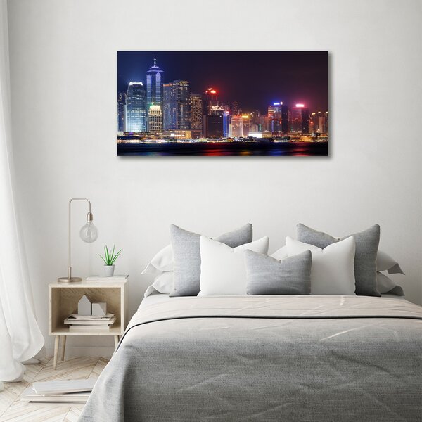 Foto obraz fotografie na skle Noční Hongkong osh-103649415