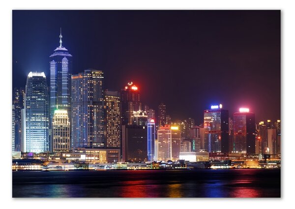 Foto obraz fotografie na skle Noční Hongkong osh-103649415