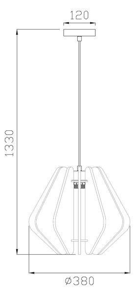 ZÁVĚSNÉ SVÍTIDLO, 38/133 cm Novel - Online Only svítidla, Online Only