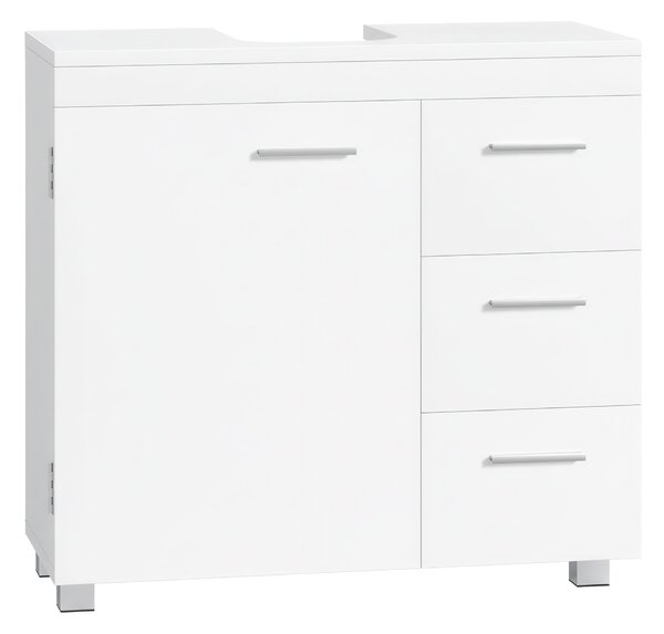 VASAGLE Skříňka pod umyvadlo se 3 zásuvkami 70 x 64 x 30 cm bílá