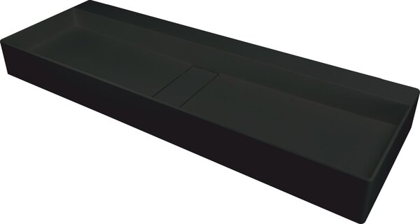 Deante Blur umyvadlo 100x40 cm obdélníkový na pult černá matný CQB_NU1S
