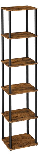 VASAGLE Stojací regál NOTOOL 6 pater 38 x 174 24 cm hnědá černá