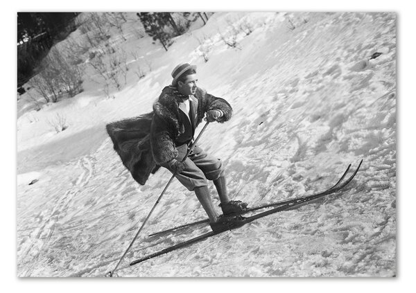 Foto obraz sklo tvrzené Lyžař osh-104441749