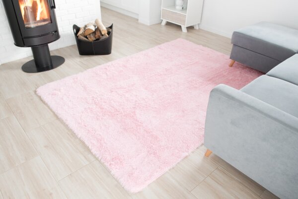 Koberec SILK světle růžový