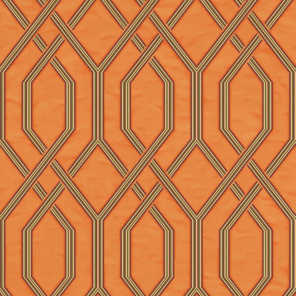 Geometrická vliesová tapeta na zeď, oranžová, 1502-4, Vera, AdaWall