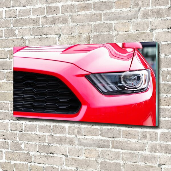 Foto obraz sklo tvrzené Červený Mustang osh-104676754