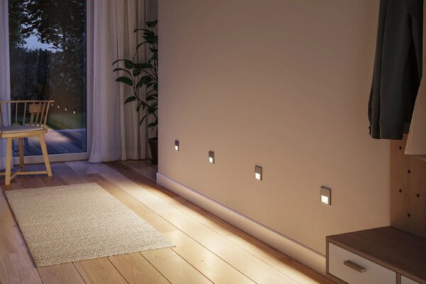Paulmann LED vestavné svítidlo do zdi TSARO FOLLOWER hranaté 80x36mm 1W 230V Barva: Černá