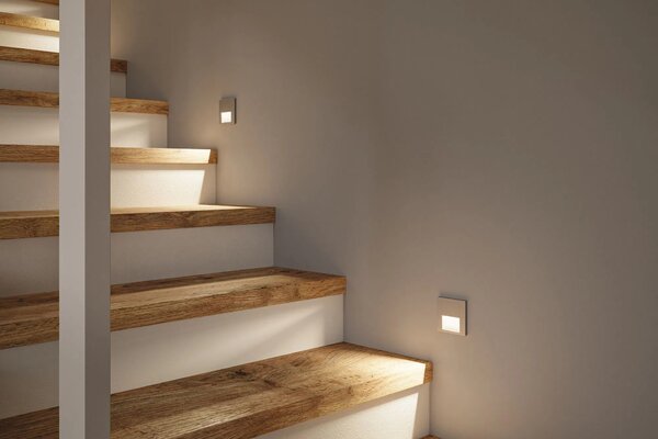 Paulmann LED vestavné svítidlo do zdi TSARO FOLLOWER hranaté 80x36mm 1W 230V Barva: Černá