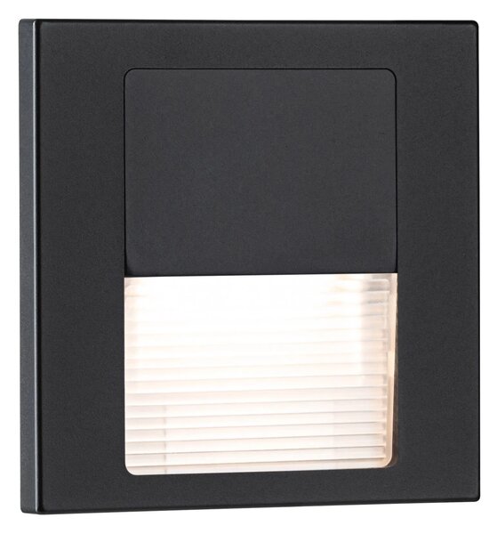 Paulmann LED vestavné svítidlo do zdi TSARO FOLLOWER hranaté 80x36mm 1W 230V Barva: Černá