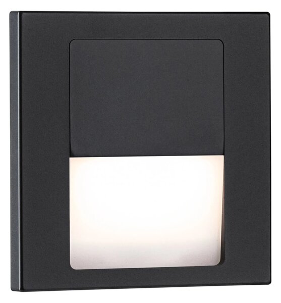 Paulmann LED vestavné svítidlo do zdi TSARO FOLLOWER hranaté 80x36mm 1W 230V Barva: Černá