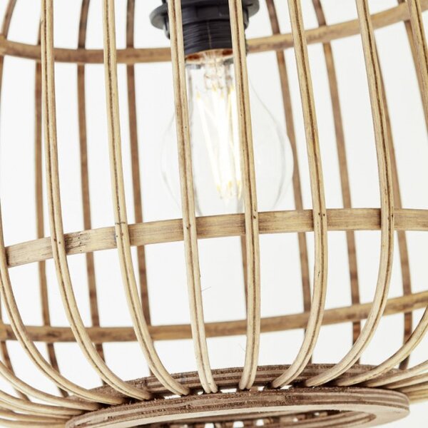Brilliant 93178/76 Stojací oblouková lampa NIKKA přírodní ratan
