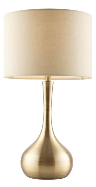 Endon 61191 - Stmívatelná stolní lampa PICCADILLY 1xE14/40W/230V mosaz/béžová