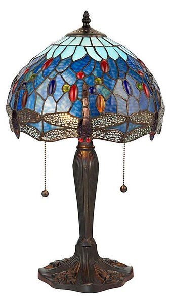 Endon 64090 - Stolní lampa Tiffany DRAGONFLY 2xE27/60W/230V pr. 30 cm
