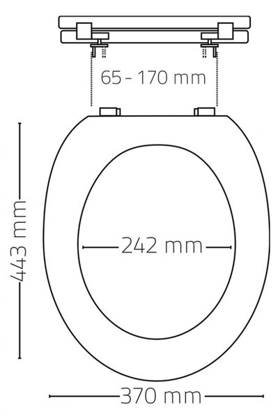 Ridder Miami WC sedátko, soft close, PP termoplast, modrá 02101133