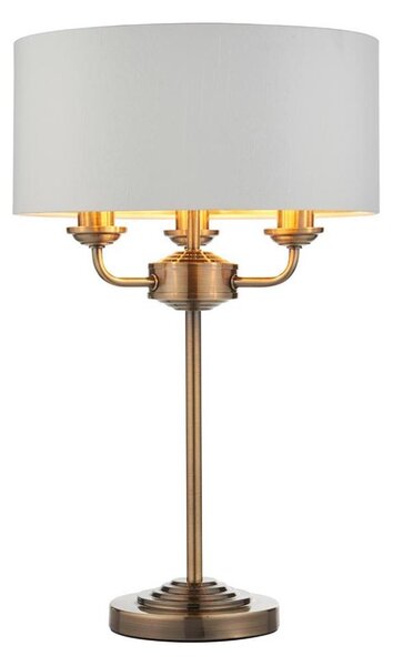 Endon 98932 - Stolní lampa HIGHCLERE 3xE14/18W/230V bílá/mosaz pr. 32 cm