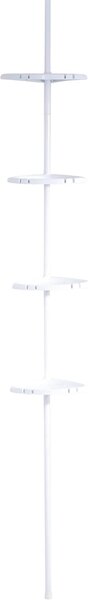 Ridder teleskopická police rohová 130-260 cm, 4 patrová, bílá 11081601
