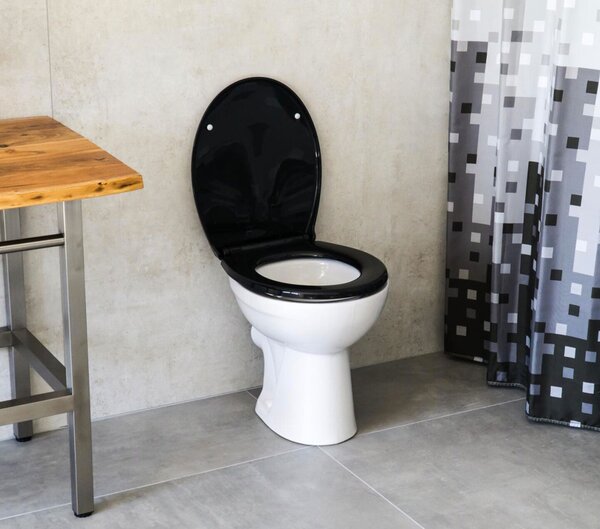 Ridder Miami WC sedátko, soft close, PP termoplast, černá 02101110