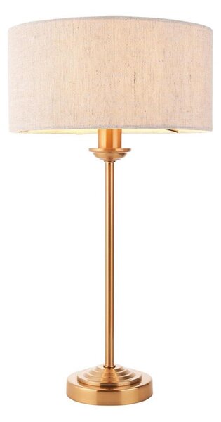 Endon 110728 - Stolní lampa HIGHCLERE 1xE14/7W/230V béžová/mosaz
