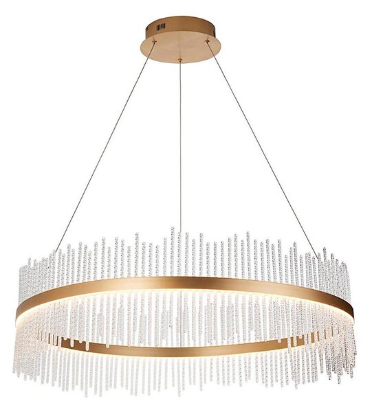 Endon 107672 - LED Stmívatelný lustr na lanku ADRIEL LED/83W/230V 3000K zlatá