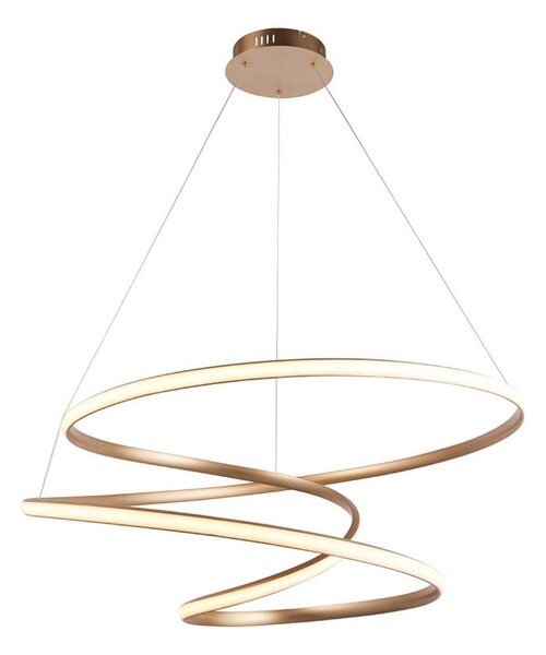 Endon 97639 - LED Stmívatelný lustr na lanku TWIRL LED/88W/230V 3000K zlatá