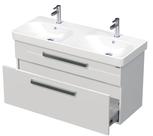 Intedoor Sonata skříňka s dvojumyvadlem Smyle Square 120 cm, bílá, závěsná IN-200-120