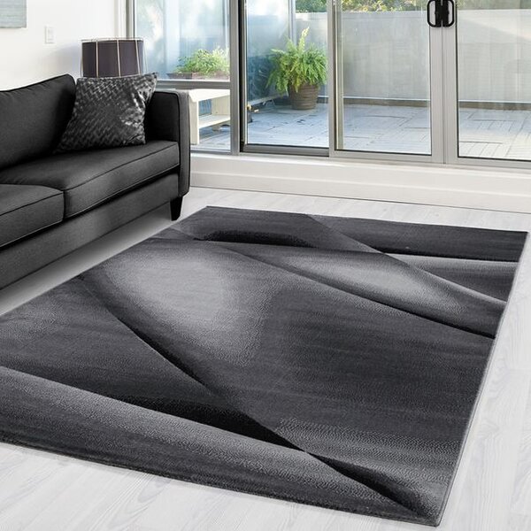 Breno Kusový koberec MIAMI 6590 Black, 80x150 cm, Šedá/Vícebarevné