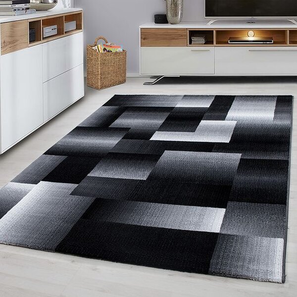 Breno Kusový koberec MIAMI 6560 Black, 200x290 cm, Šedá/Vícebarevné