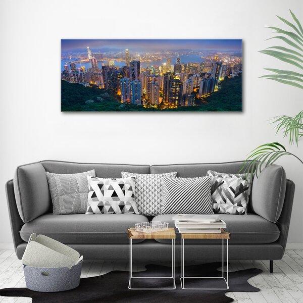 Foto obraz na plátně Noční Hongkong oc-106686696