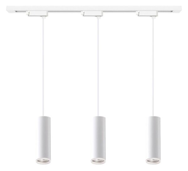 Lustr na lanku v lištovém systému PIPE 3xGU10/10W/230V bílá