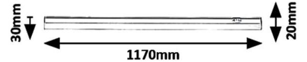 Rabalux 5219 GREG - LED kuchyňské podlinkové svtítidlo, LED 18W, 1865lm, 4000K, 117cm (LED úsporné svítidlo pod kuchyňskou linku v bílé barvě)
