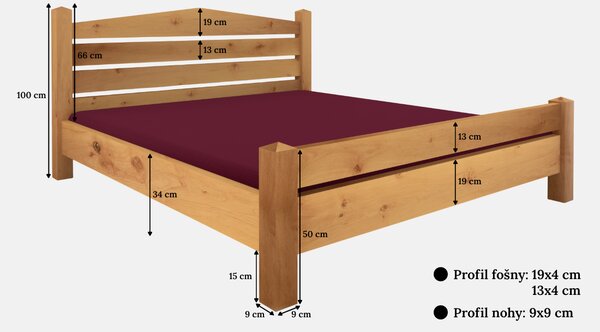 Flamel Postel Lusso, Olše, 100x200 cm, Standard - Transparent