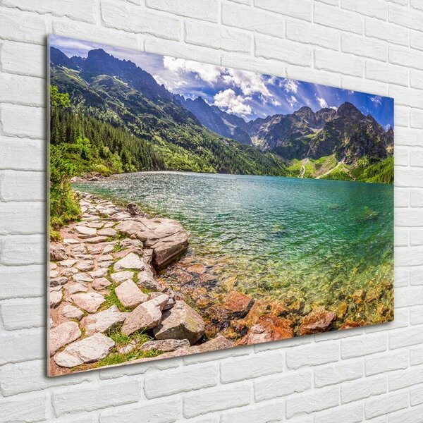 Fotoobraz na skle Mořské oko Tatry osh-108007889