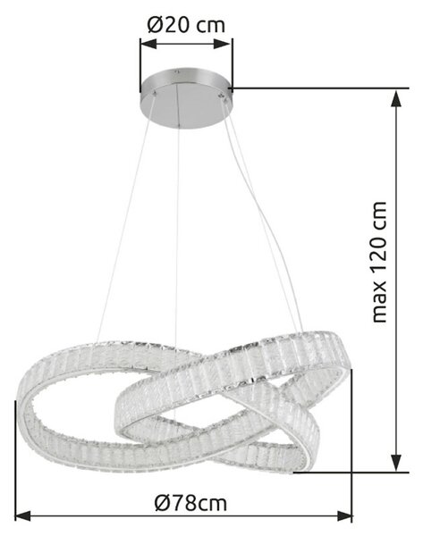 ZÁVĚSNÉ LED SVÍTIDLO, 78/120 cm - Závěsná LED svítidla