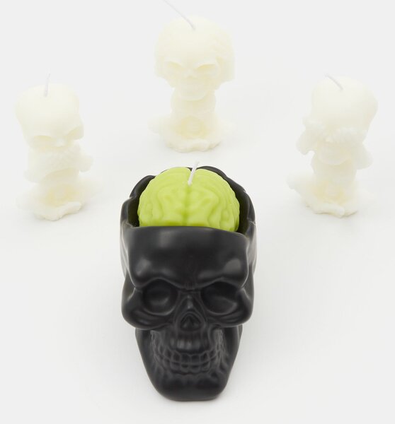Sinsay - Sada 3 svíček Halloween - bílá