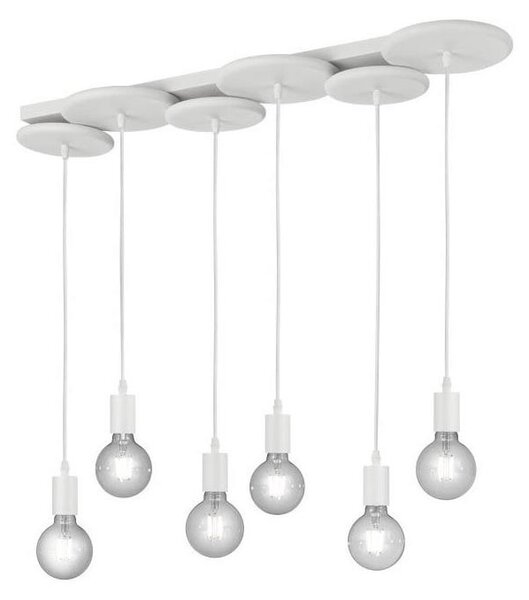 Trio - Lustr na lanku DISCUS 6xE27/28W/230V bílá