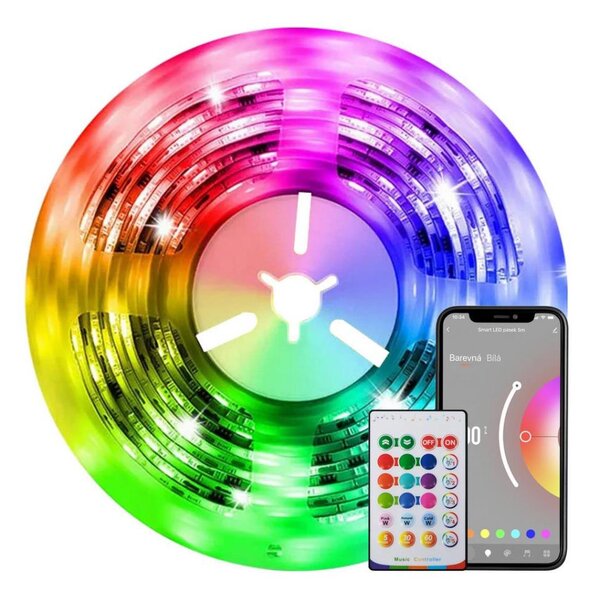 Immax NEO 07726L-LED RGB+CCT Stmívatelný pásek 24W/230V 5m IP65 Wi-Fi Tuya+DO